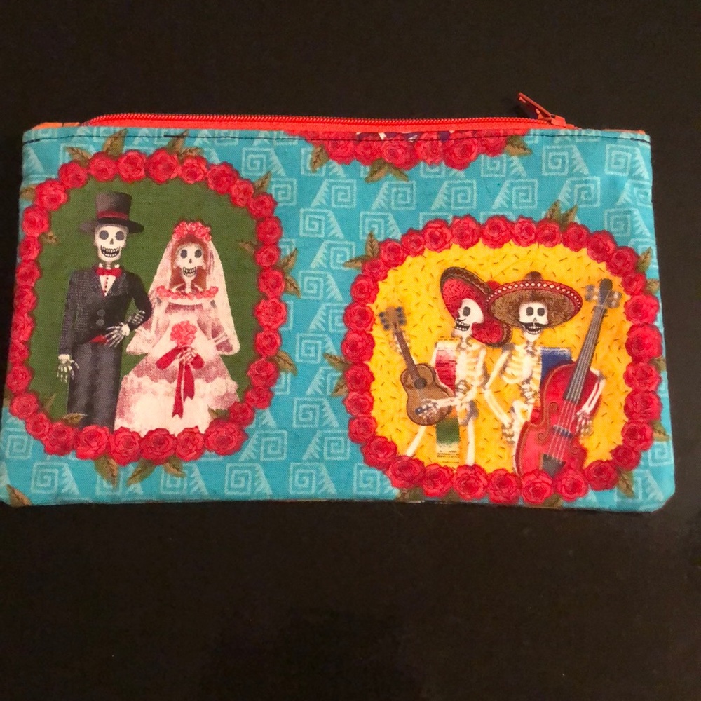 Sugar skull make up bag